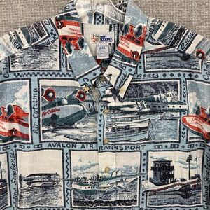 Vintage Reyn Spooner 3XL Eddy Catalina Island Casino Sailboat Airplane RARE